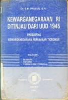 Kewarganegaraan RI Ditinjau dari UUD 1945 Khususnya Kewarganegaraan Peranakan Tionghoa